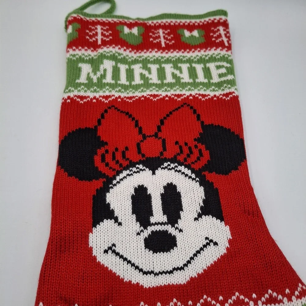 Disney Mickey Mouse & Minnie Mouse‎ Knit Sweater Christmas Stocking 18